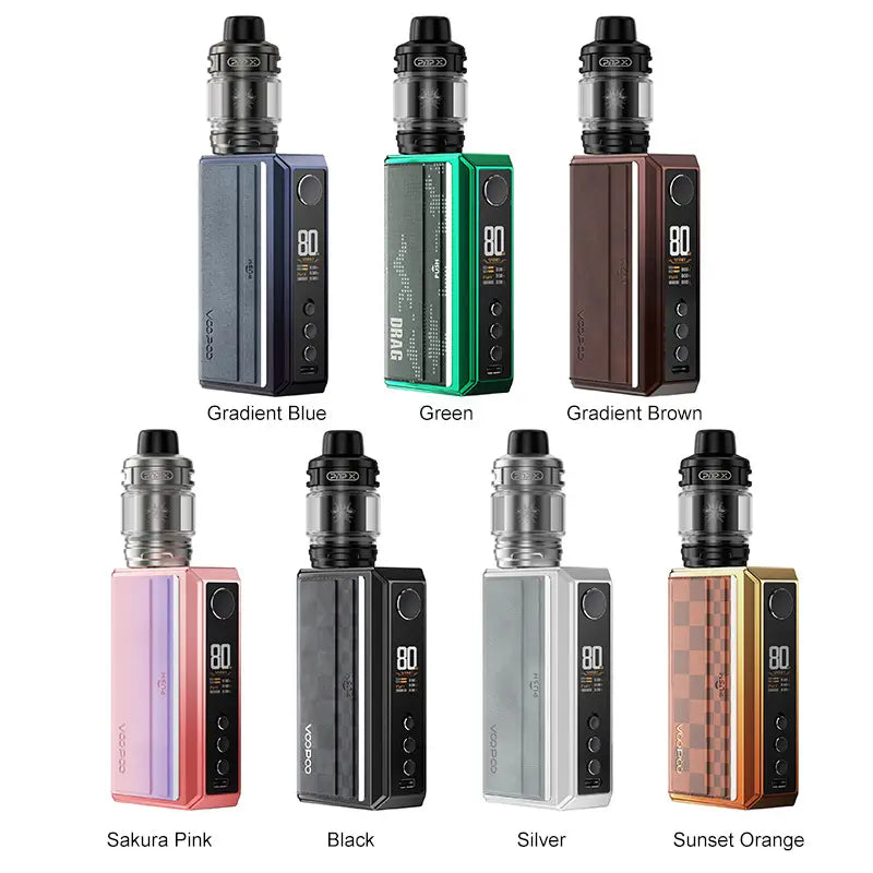 Voopoo Drag 5 Kit 177W - Kit de vapeo avanzado con pantalla TFT y tanque Uforce-L de 5.5 ml